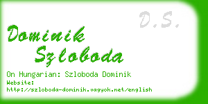 dominik szloboda business card